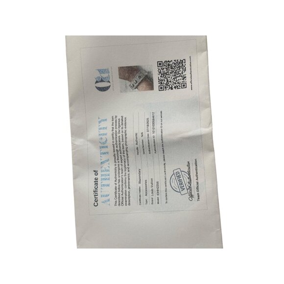 Louis Vuitton Silver Monogram Adjustable Leather Bracelet With Certificate Of Au - Picture 6 of 6